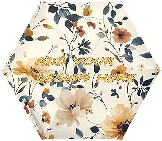Paraguas artesanal UV 50+ con diseño floral personalizado