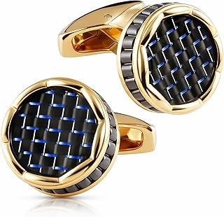 Gemelos clásicos artesanales en oro y oro rosa con caja de regalo