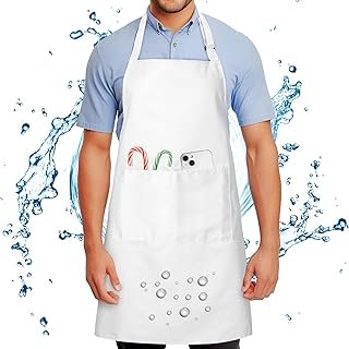 Delantal unisex impermeable artesanal con bolsillos funcionales