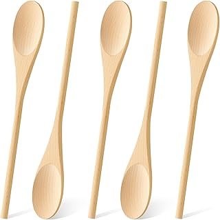 Cucharas grandes de madera artesanal para cocinar y mezclar