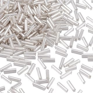 Abalorios de vidrio plateado para joyas artesanales elegantes