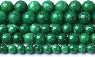 Abalorios de jade verde natural para pulseras artesanales