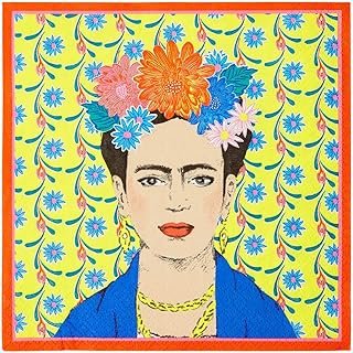Servilletas Frida Kahlo artesanales para fiestas mexicanas