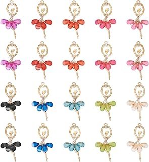 Dijes de aleación con brillo para joyería artesanal y llaveros