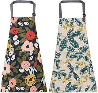 Delantales artesanales de algodón resistentes para cocina y arte