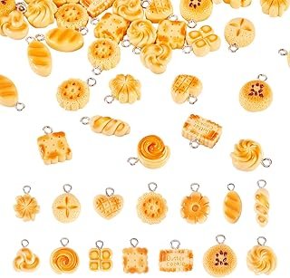 Colgantes de resina con diseño de alimentos para joyería creativa