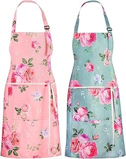 Delantal artesanal impermeable con bolsillos y toalla integrada