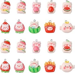 Dijes divertidos de resina para joyería creativa hecha a mano