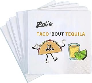 Servilletas divertidas de taco y tequila estilo mexicano