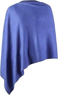 Poncho suéter ligero de punto artesanal versátil para mujer