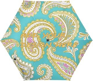 Paraguas artesanal compacto UV 50+ floral retro elegante