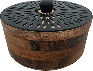 Tortillero artesanal de parota pintado a mano diseño mandala