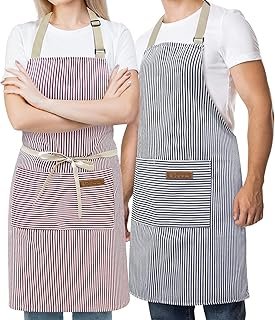 Delantales de cocina unisex impermeables estilo chef hechos a mano