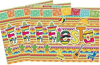Servilletas mexicanas de rayas coloridas para fiestas artesanales