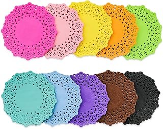 Servilletas de encaje coloridas para decoración artesanal