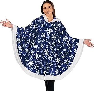 Poncho manta portátil suave tipo sherpa acogedor para mujer