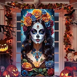 Cubierta artesanal para puerta altar Día de Muertos