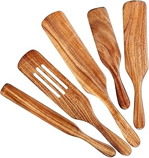 Cucharones de madera de teca artesanal resistentes al calor