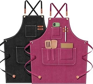 Delantales artesanales ajustables para asar hornear y crear