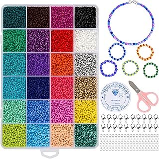 Mini cuentas de cristal para pulseras artesanales coloridas