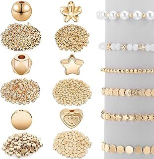 Abalorios espaciadores dorados para pulseras hechas a mano