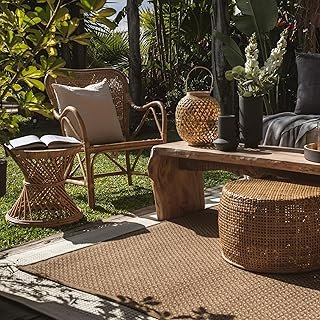 Alfombra de sisal natural estilo étnico elegante para hogar