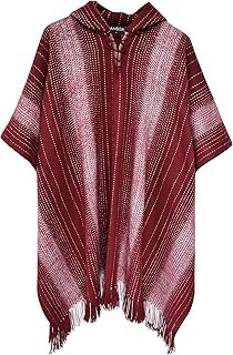 Poncho artesanal de alpaca estilo hippie vaquero para hombre