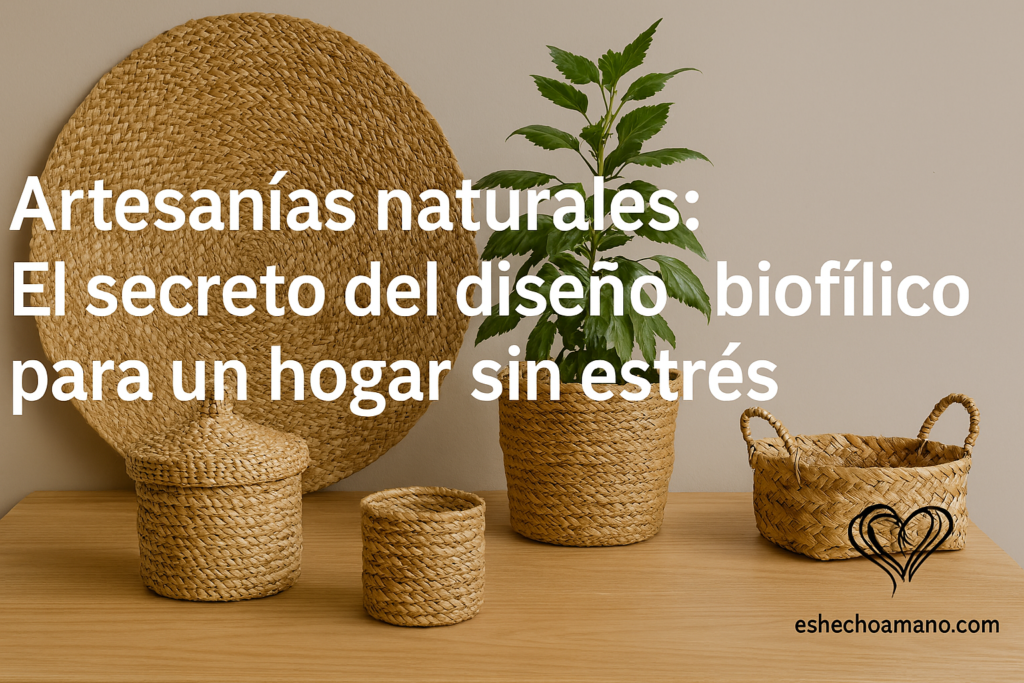 Artesanías naturales: Guía de diseño biofílico para reducir el estrés