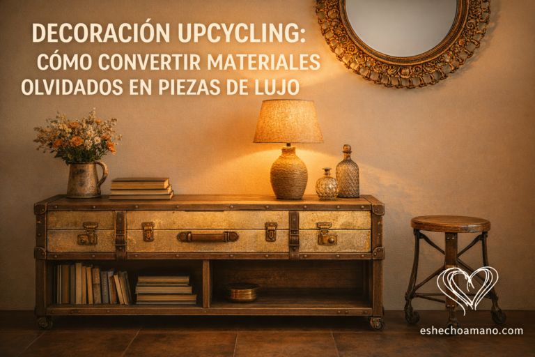 Lee más sobre el artículo Decoración upcycling: Cómo convertir materiales olvidados en piezas de lujo